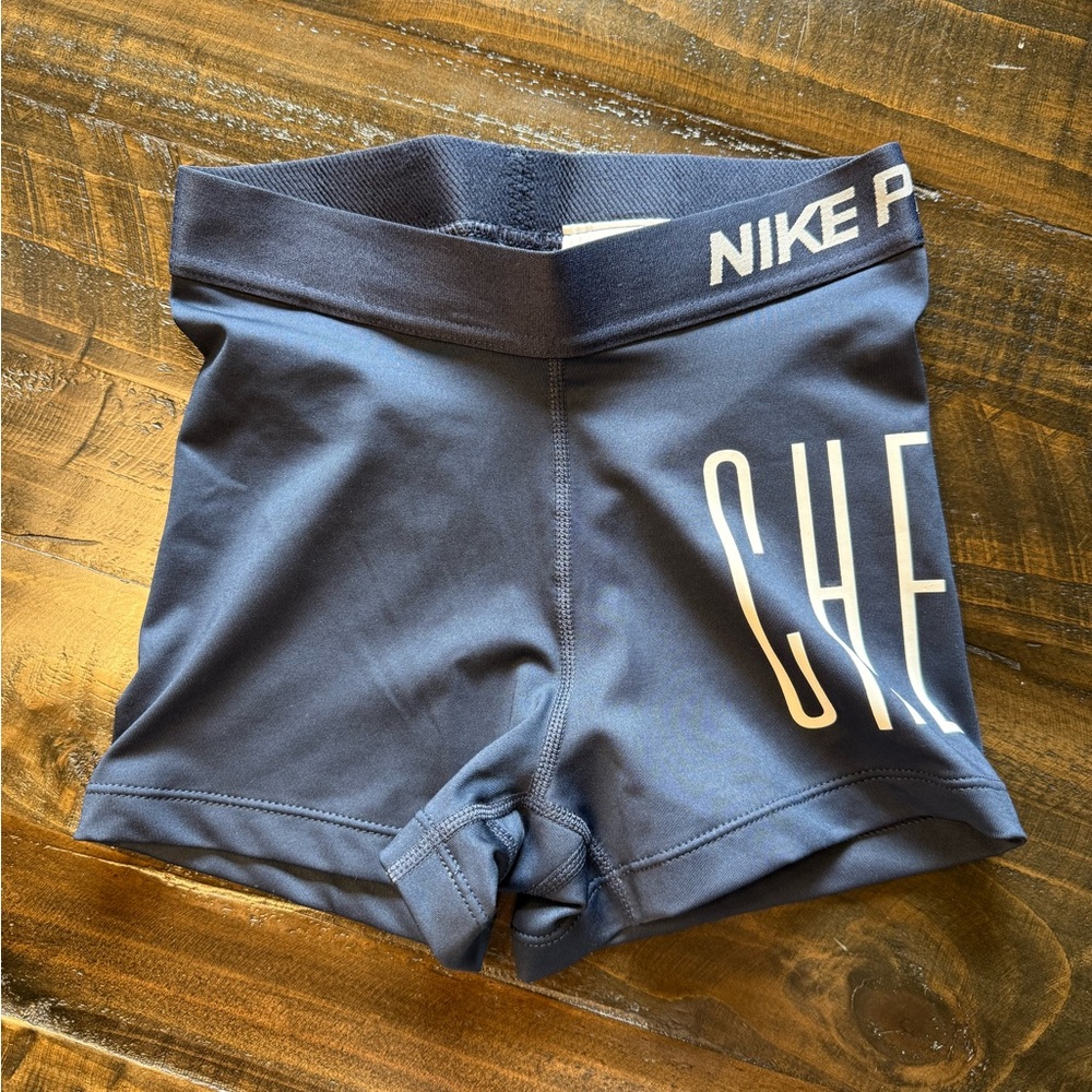 Nike Pro Dri-FIT Cheer Spandex in Navy Blue - Picture 2 of 6